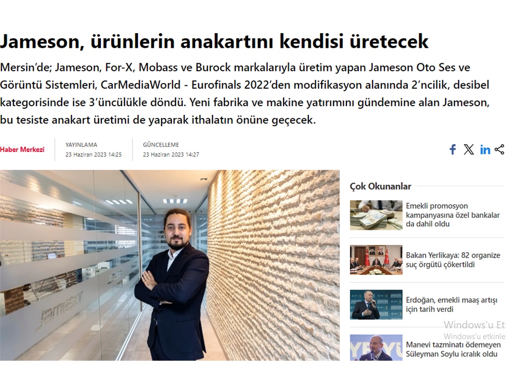 Jameson, ürünlerin anakartını kendisi üretecek