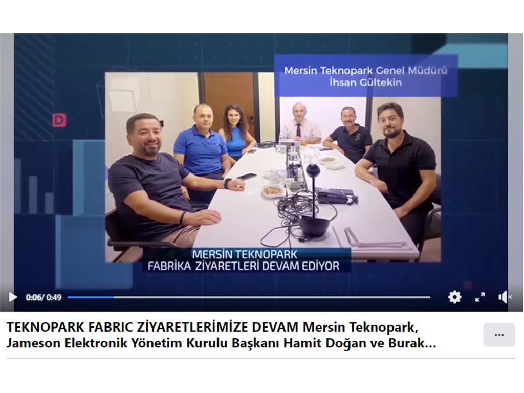 Mersin Teknopark Ziyareti Devam Ediyor. Jameson Elektronik YK Başkanı Hamit Doğan ve Burak Doğan
